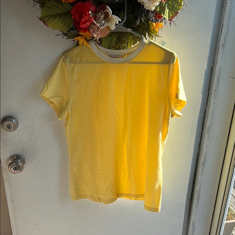 Isaac Mizrahi Yellow Short Sleeve T-Shirt